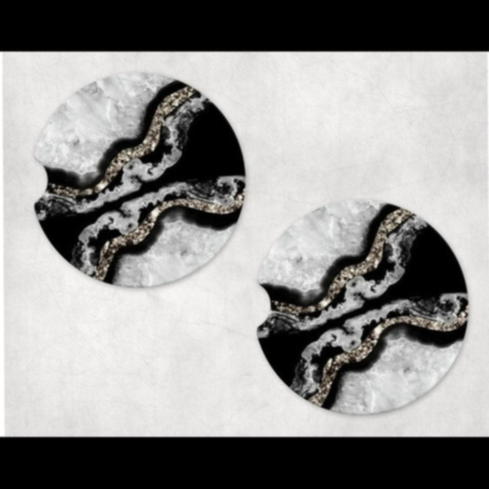 Marble Geode Car Coaster Set